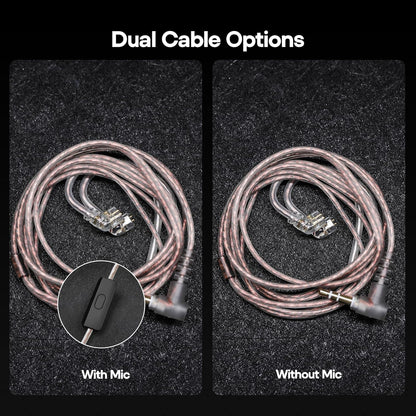 KZ ZSN Pro Dual Driver 1BA+1DD Hybrid Metal Earphones Hifi In-Ear Monitor with Detachable Recessed 2Pin Cable, Zin Alloy Panel (Without Mic, Black)