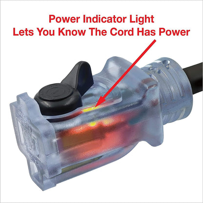 16 Gauge 3Prong Cords (16/3 SJTW & Cord Storage Wheel, Black, 80 Ft - W/Wheel)