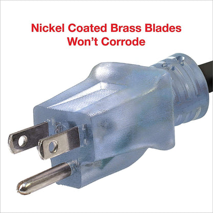 16 Gauge 3Prong Cords (16/3 SJTW & Cord Storage Wheel, Black, 80 Ft - W/Wheel)