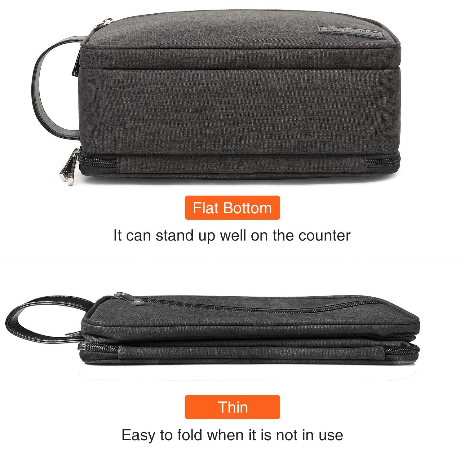 Travel Toiletry Bag for Women and Men, Dopp Kit Shaving Bag for Toiletries, Makeup Cosmetic Bag for Travel Accessories, Large Capacity Toiletry Travel Bag Portable Carry on Essentials Organizer