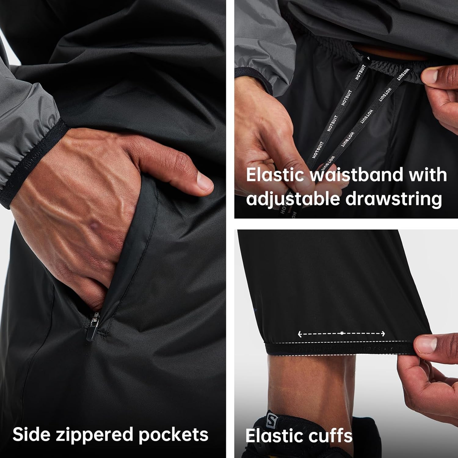 Sauna Suit for Men Sweat Sauna Jacket Pant Gym Workout Sweat Suits