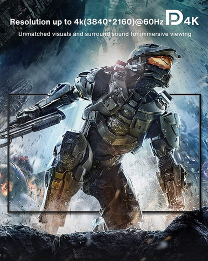 Displayport Cable 6FT/2 Pack, Nylon DP to DP Cord, High Speed 4K Display Port to Display Port 6Ft Cable, Supports 2K@165Hz and 4K@60Hz, DP Cord Compatible with PC, Laptop, TV - 6.6Ft