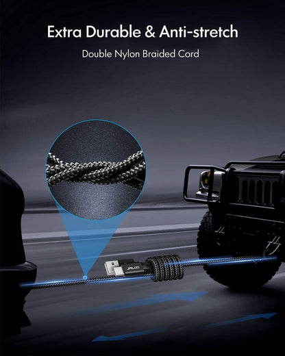 USB to USB C Cable, (3-Pack, 1/3/10 Ft) Fast Charging USBA to USBC Charger Cord Braided for Iphone 15 16 Pro/Pro Max/Plus, for Samsung Galaxy S24 S23 S22 S21 S25, Pixel, Moto