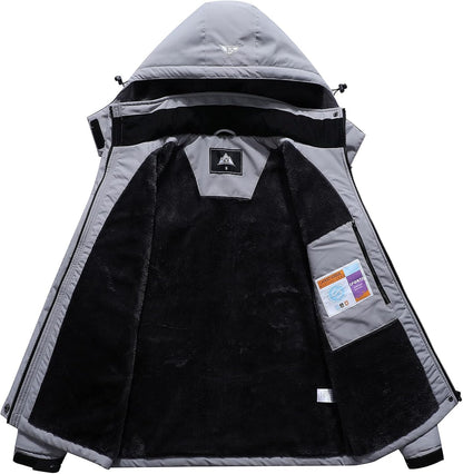 Women'S Waterproof Ski Jacket Warm Winter Coat Outdoor Windbreaker Hiking Snowboarding Jacket