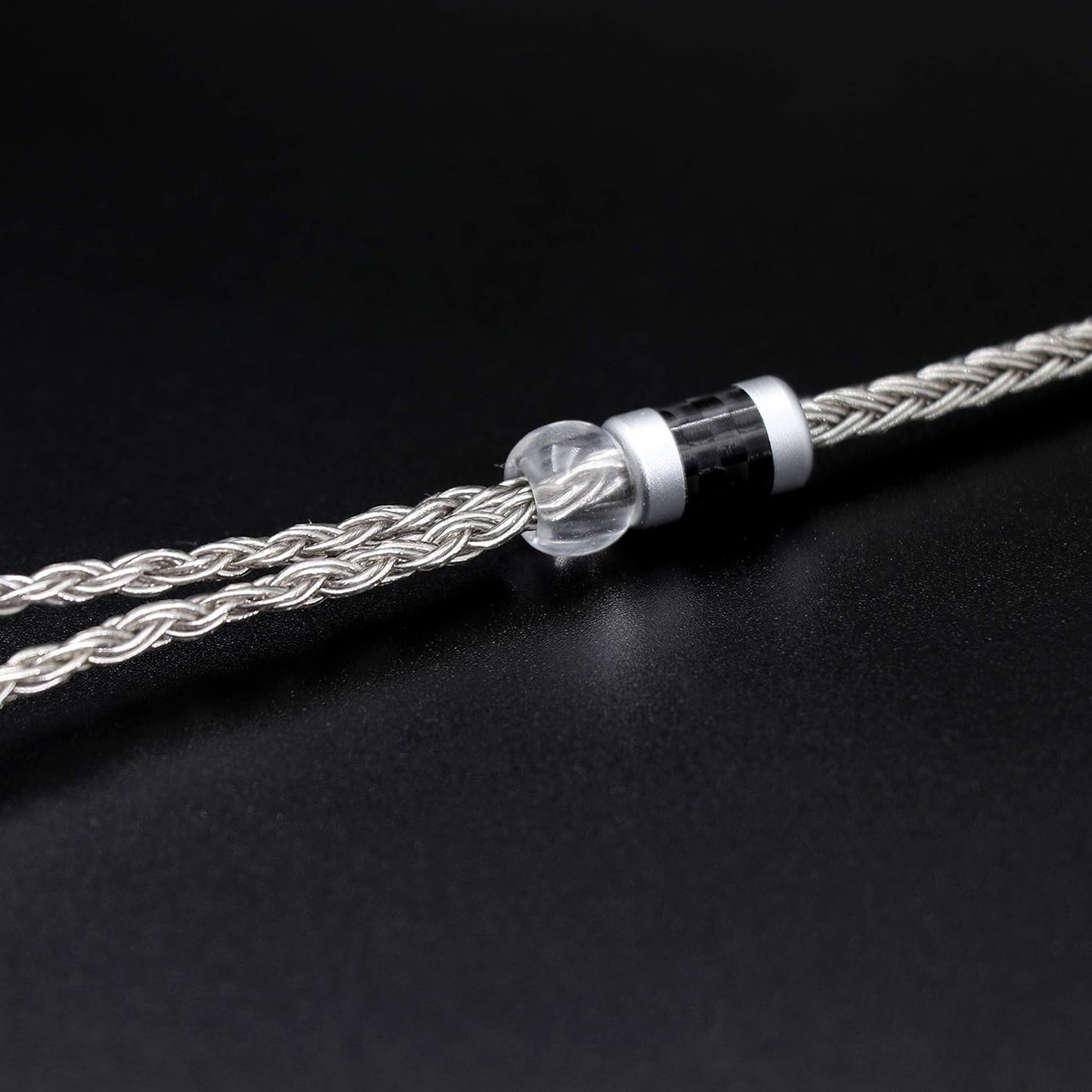 Zonie IEM Cable, 16 Core Silver Plated Earphone Upgraded Cords, 1.25M SPC in Ear Monitor Cable for 7Hz Zero:2 Orchestra Lite Cadenza Hype4 Supermix4(2Pin 0.78Mm, 3.5Mm)(Grey)