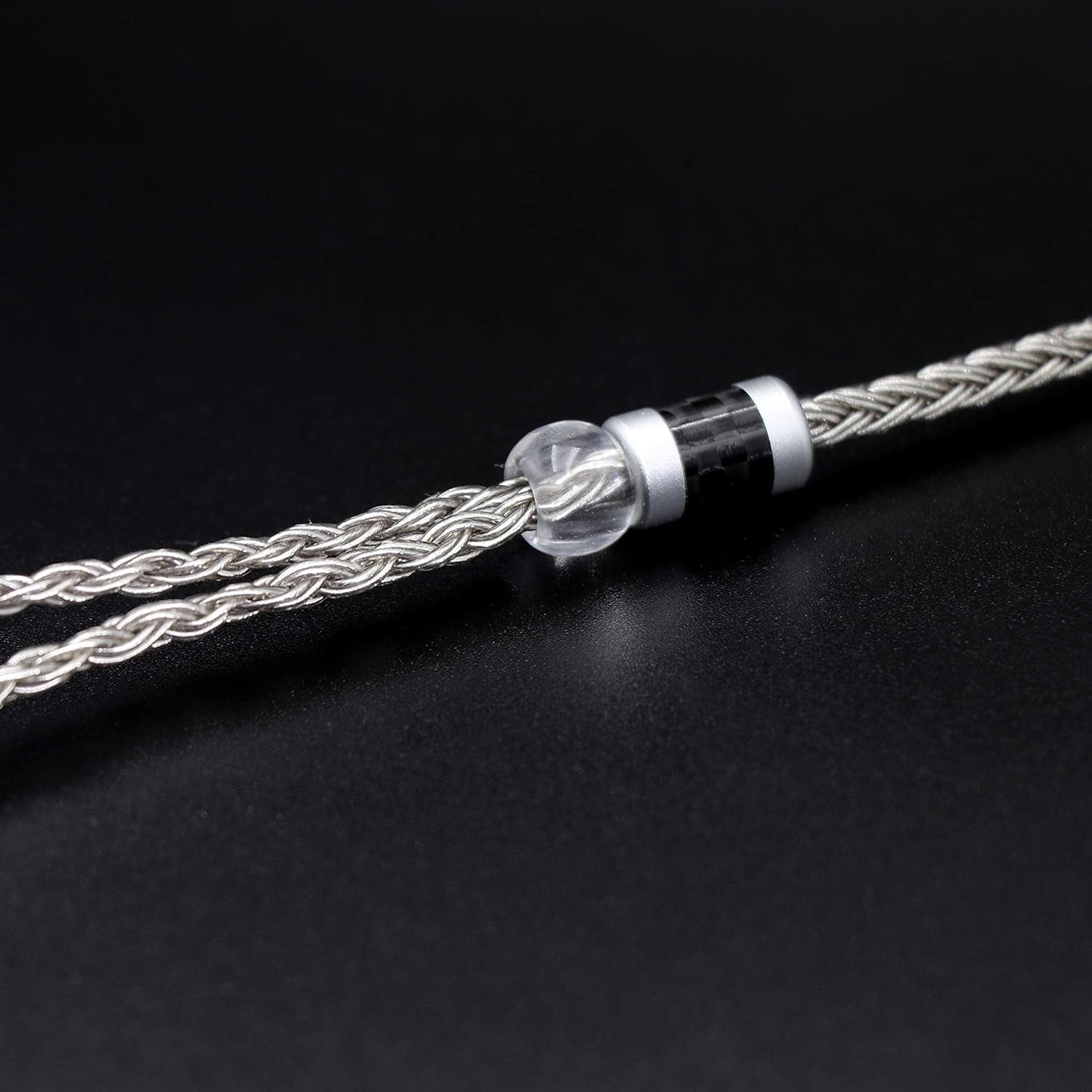 Zonie IEM Cable, 16 Core Silver Plated Earphone Upgraded Cords, 1.25M SPC in Ear Monitor Cable for 7Hz Zero:2 Orchestra Lite Cadenza Hype4 Supermix4(2Pin 0.78Mm, 3.5Mm)(Grey)