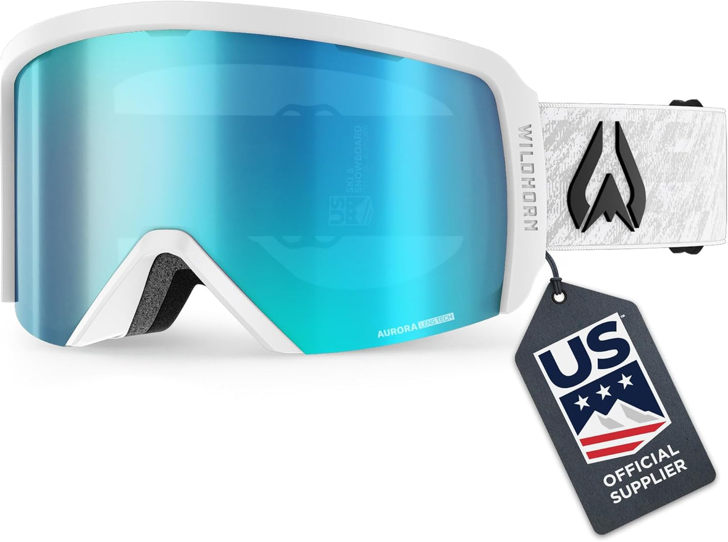 Wildhorn Cristo Ski Goggles Men Women 100% UV Anti-Fog OTG Snowboard Goggles- US Ski Team Official Supplier- Snow Goggles
